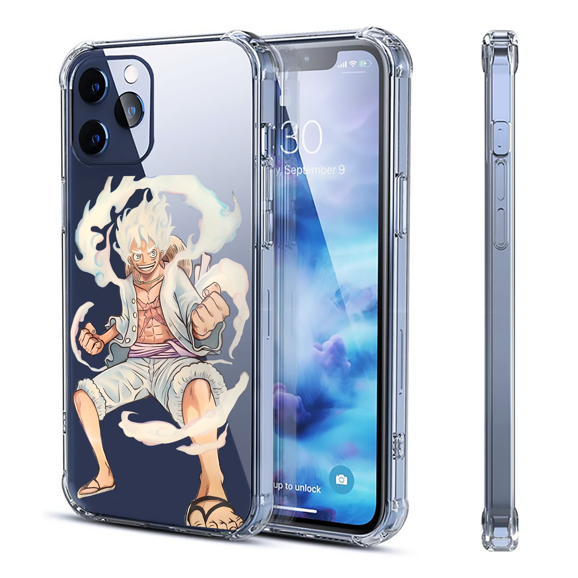 （画像用） ワンピース モンキー・D・ルフィ ONE PIECE Monkey D. Luffy 【iPhone 12シリーズ対応】透明スマホケース（クリアソフトケース）